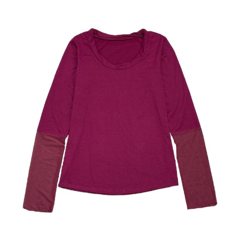 レディース　袖シアープルオーバー（西山茉希）