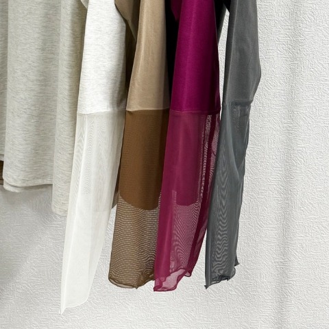 レディース　袖シアープルオーバー（西山茉希）