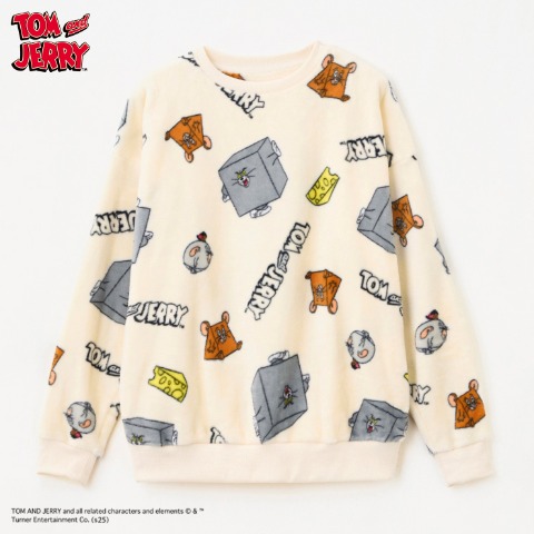 レディース　ボアトレーナー（トムとジェリー）