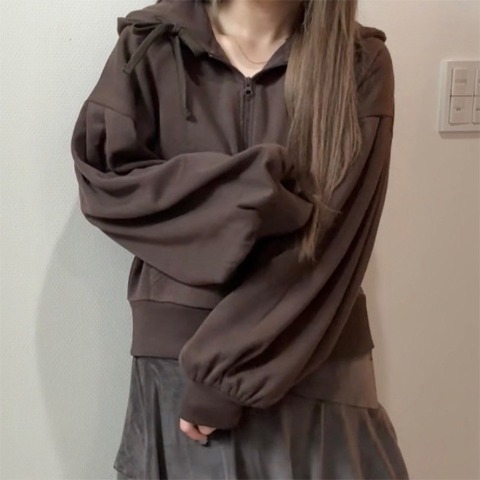 レディース　裏毛ジップパーカ（まんちゃん）