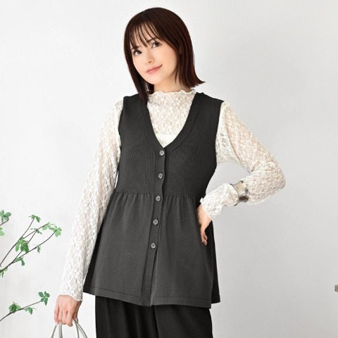 レディース　ニットベスト（MUMU）