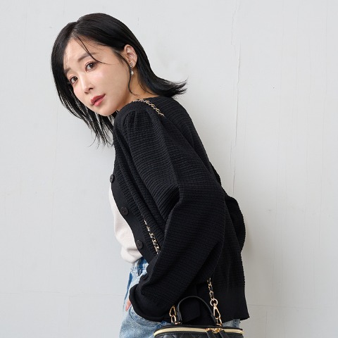 レディース　ニットカーディガン（休井美郷）