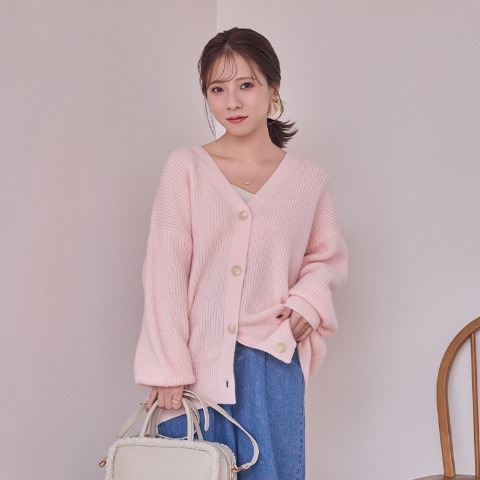 レディース　ニットカーディガン（yumi）