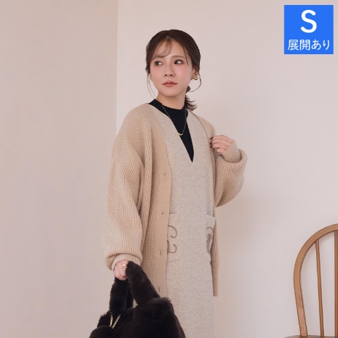 レディース　ニットカーディガン（yumi）