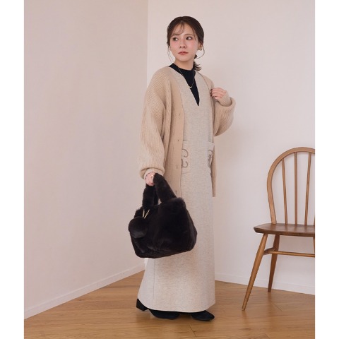 レディース　ニットカーディガン（yumi）