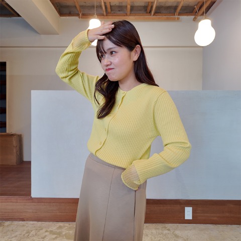 レディース　ニットカーディガン（きなこっこ）