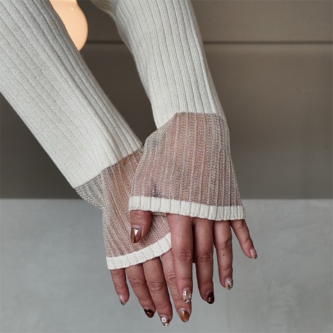 レディース　ニットカーディガン（きなこっこ）