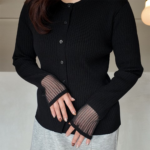 レディース　ニットカーディガン（きなこっこ）