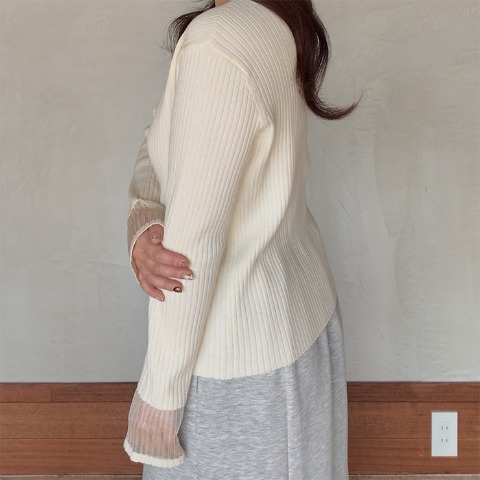 レディース　ニットカーディガン（きなこっこ）