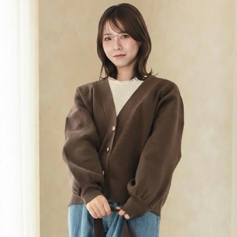 レディース　ニットカーディガン（yumi）