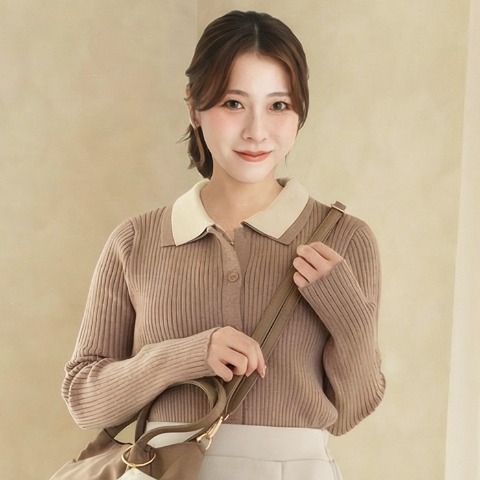 レディース　ニットカーディガン（yumi）