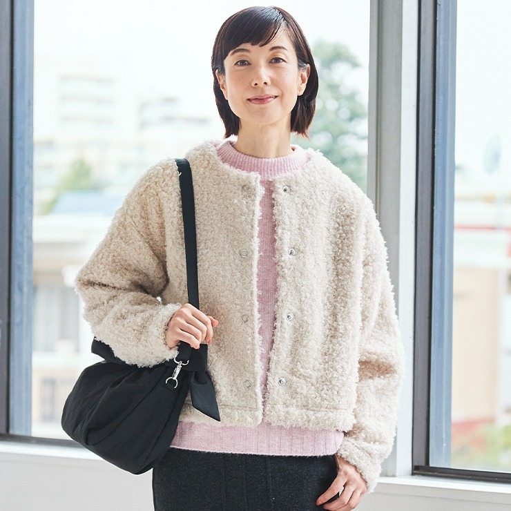 FABIANA FILIPPIフーディニットコートグレージュ