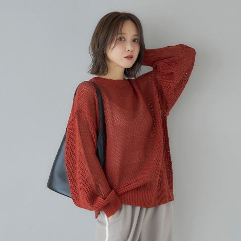 レディース　ニットプルオーバー（田中里奈）
