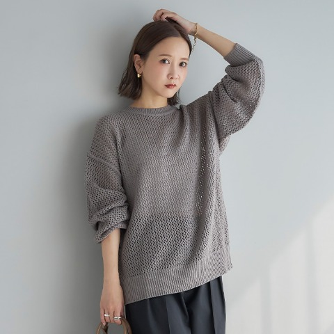 レディース　ニットプルオーバー（田中里奈）