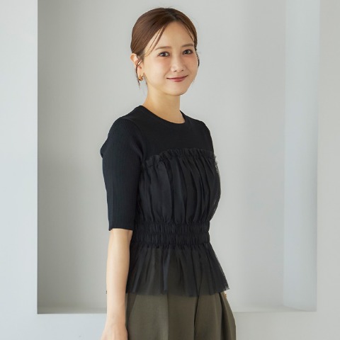 レディース　ニットプルオーバー（田中里奈）