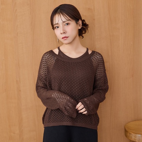 レディース　ニットプルオーバー（yumi）