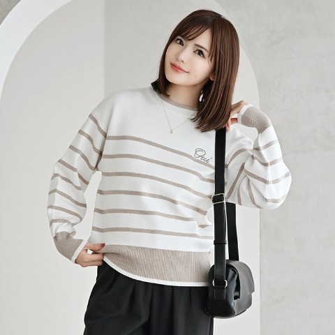 レディース　ニットプルオーバー（MUMU）