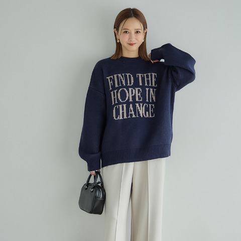 レディース　ニットプルオーバー（田中里奈）