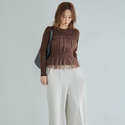 レディース　ニットプルオーバー（田中里奈）