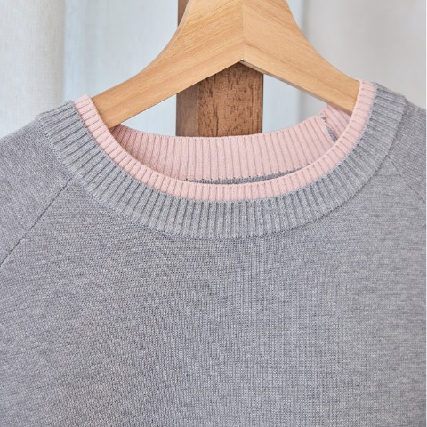 レディース　ニットプルオーバー（ヘビロテ×yumi）