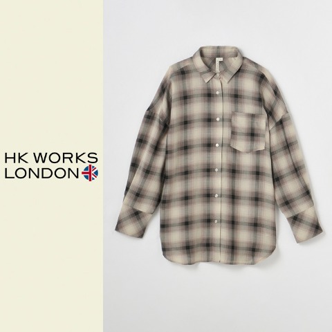 レディース　シアーチェックシャツ（HK WORKS LONDON）