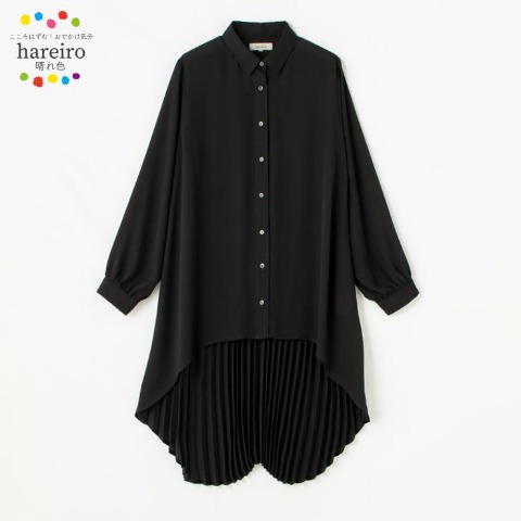 レディース　バックプリーツシャツ（hareiro）