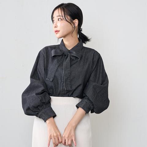 レディース　デニムブラウス（休井美郷）
