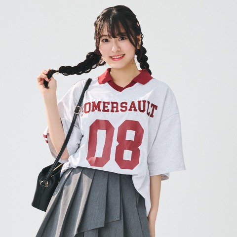 レディース　ナンバリングロゴポロTシャツ（今日、好きになりました。）