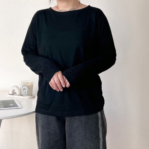 レディース　コード刺繍シアープルオーバー（haru）