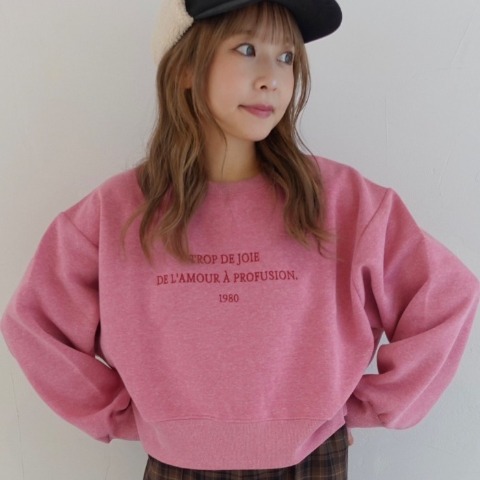レディース　フロント刺繍プルオーバー(miyu)