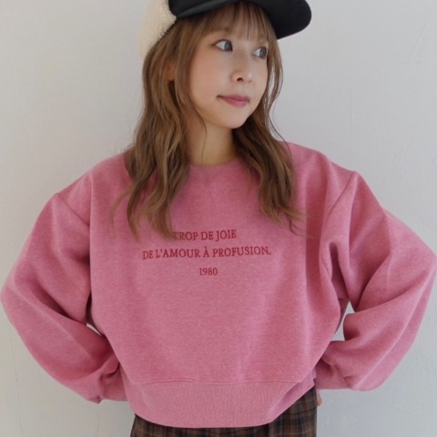 レディース　フロント刺繍プルオーバー(miyu)