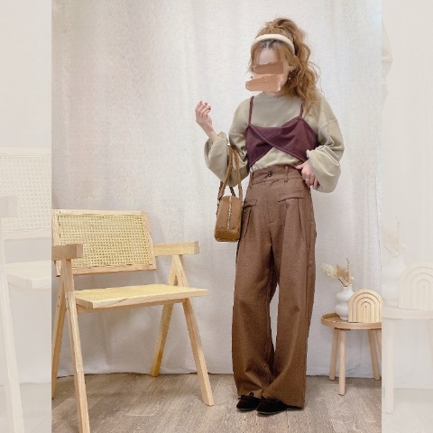 レディース　起毛プルオーバー＋ビスチェ（akane）