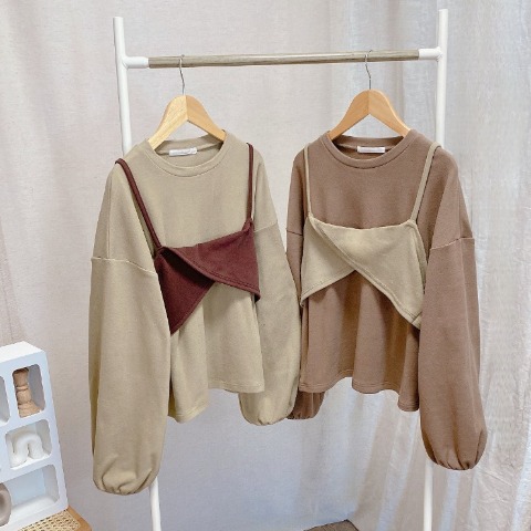 レディース　起毛プルオーバー＋ビスチェ（akane）