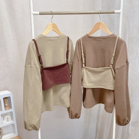 レディース　起毛プルオーバー＋ビスチェ（akane）