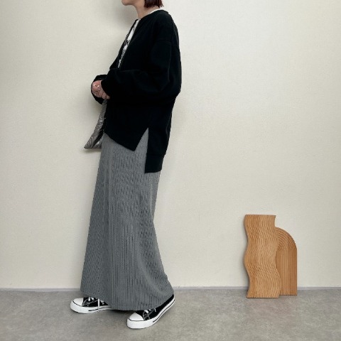 レディース　バックタグ袖刺繍ハーフジッププルオーバー（rumi）