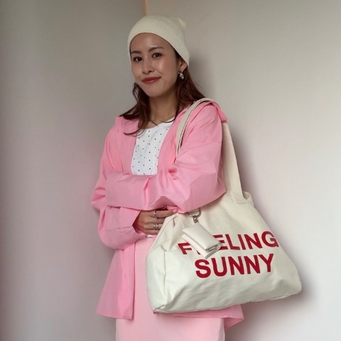 レディース　袖フレアドット柄プルオーバー（saori）