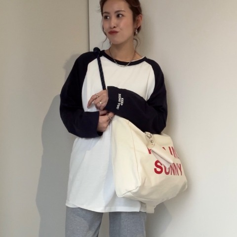 【低身長さん向け】レディース　ラグラン配色プルオーバー（saori）