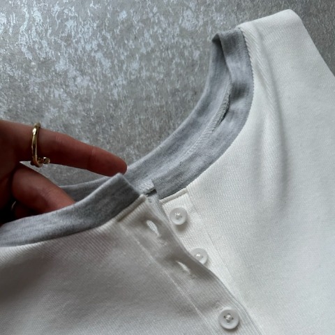 レディース　シアー配色プルオーバー（omi）