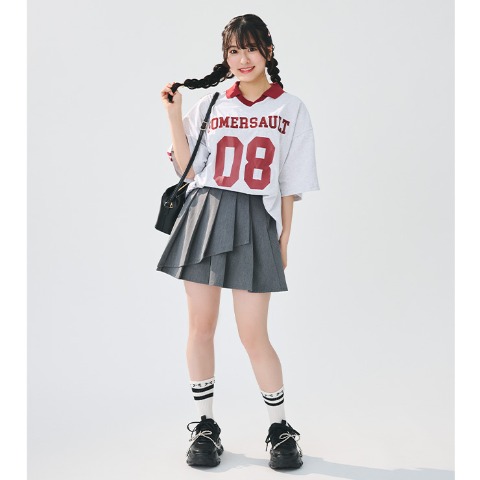 レディース　アシメデザインプリーツスカート（今日、好きになりました。）