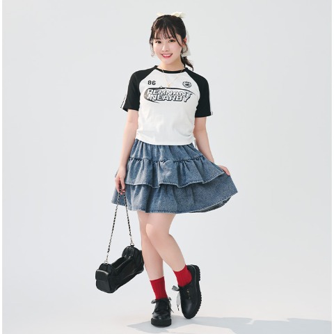 レディース　デニムティアードスカート（今日、好きになりました。）