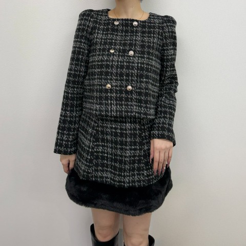 レディース　ツイードスカート（yuki)