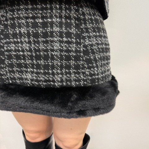 レディース　ツイードスカート（yuki)