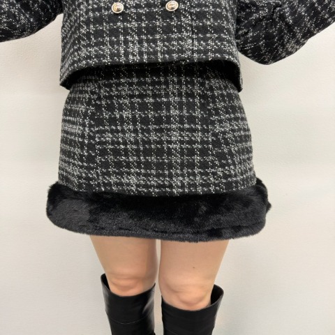 レディース　ツイードスカート（yuki)