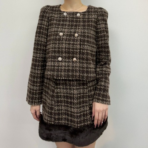 レディース　ツイードスカート（yuki)