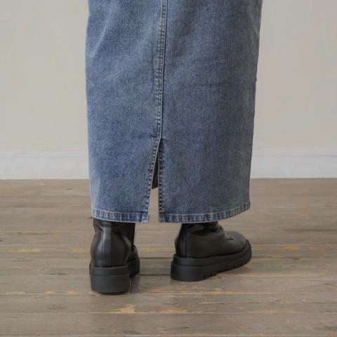 レディース　裏起毛デニムナロースカート（yuki×Taiyou）