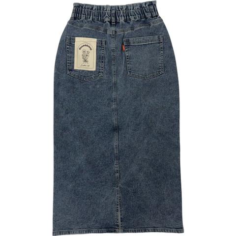 レディース　裏起毛デニムナロースカート（yuki×Taiyou）