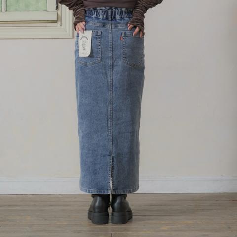 レディース　裏起毛デニムナロースカート（yuki×Taiyou）