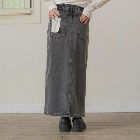 レディース　裏起毛デニムナロースカート（yuki×Taiyou）