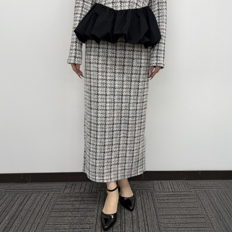 レディース　ツイードナロースカート（yuki）