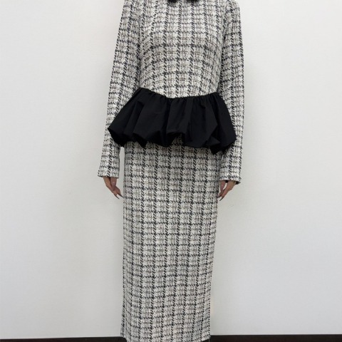 レディース　ツイードナロースカート（yuki）